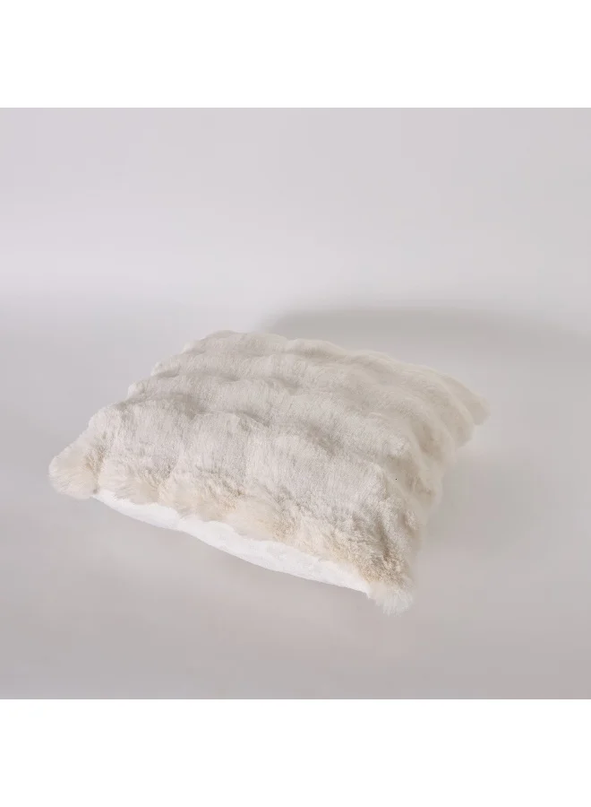 هوم بوكس وسادة فرو صناعي مبطنة نس 2Sided Brushed Bubble 45 × 45 سم