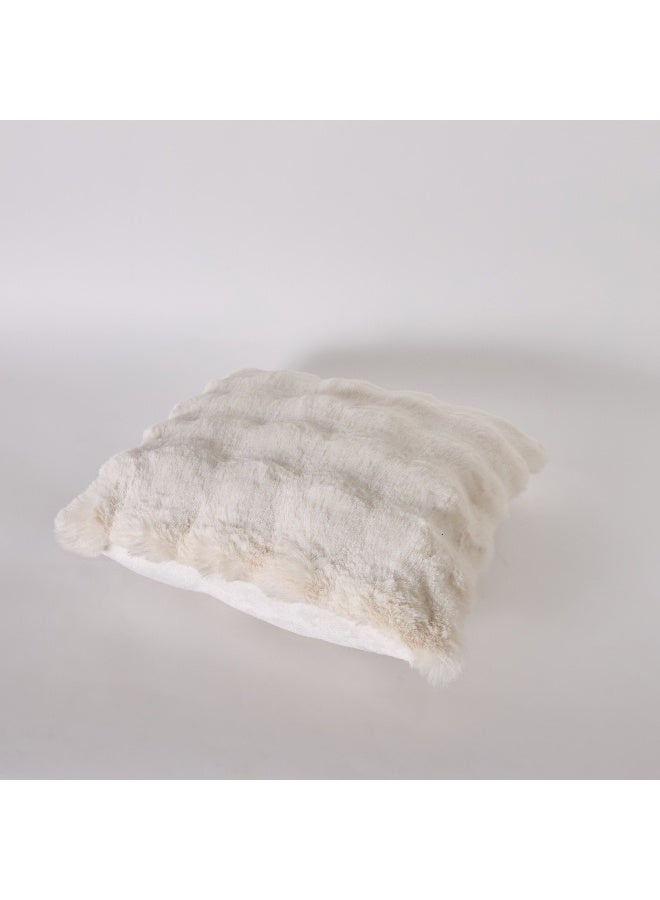 Home Box Ness 2Sided Brushed Bubble Faux Fur Filled Cushion 45 x 45 cm - Image 1