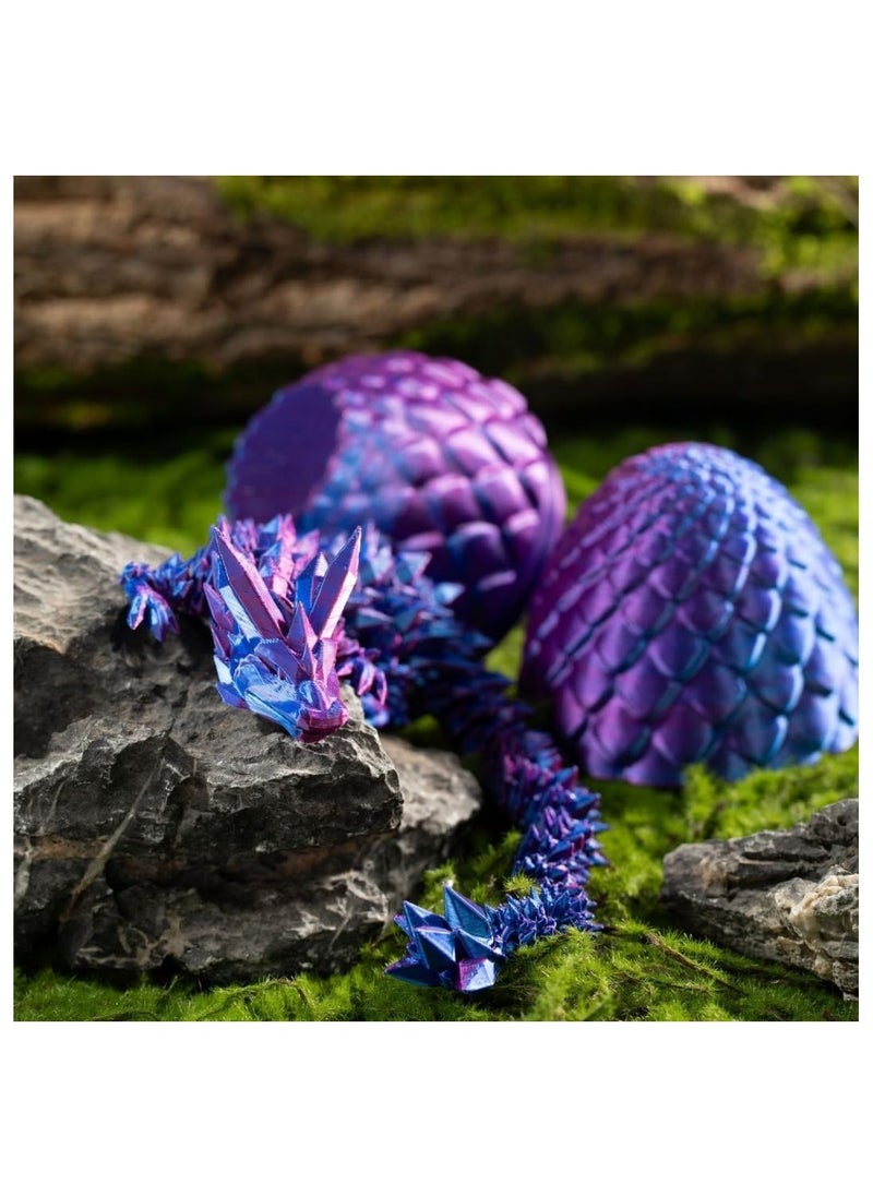 3D Printed Dragon Egg, Home Office Decor, Executive Desk Toy (Laser Purple, 12 Inch)  - Image 3