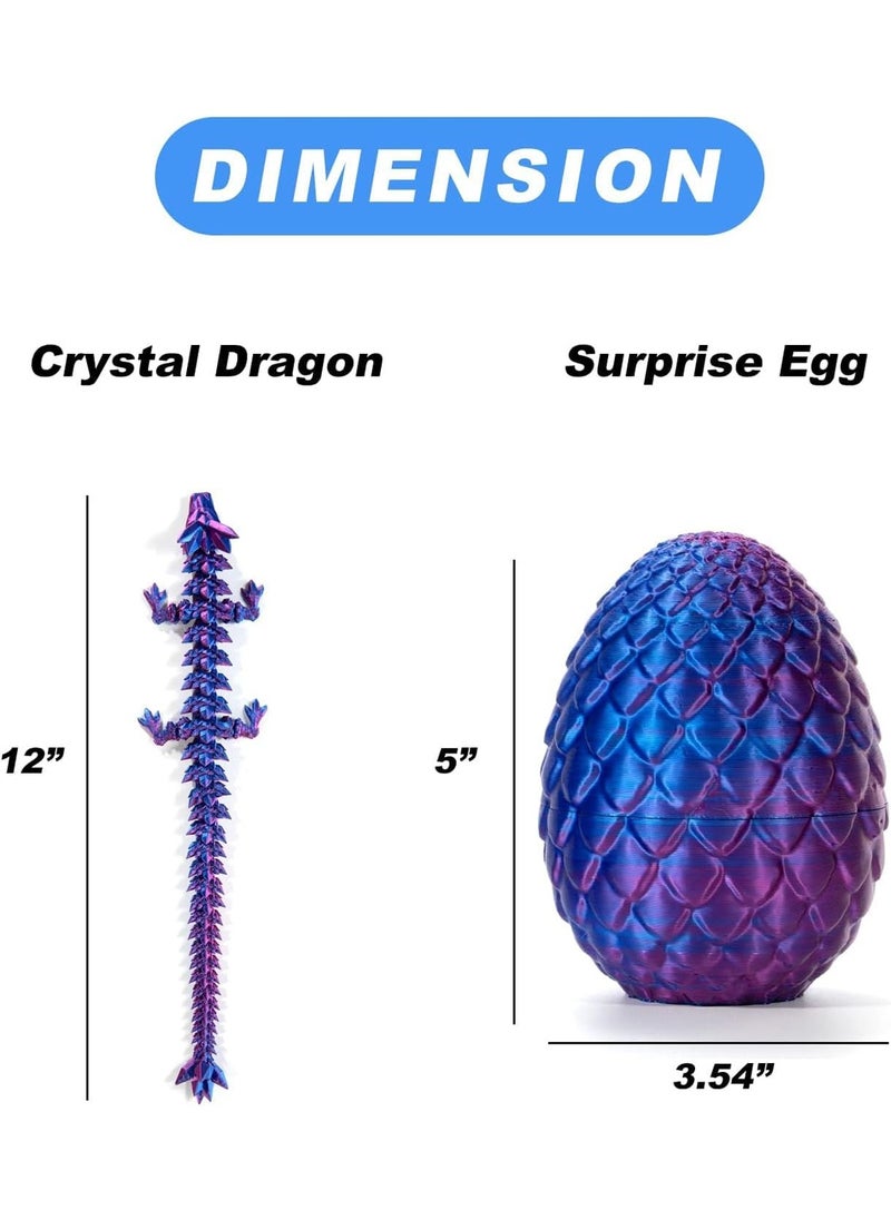 3D Printed Dragon Egg, Home Office Decor, Executive Desk Toy (Laser Purple, 12 Inch)  - Image 2