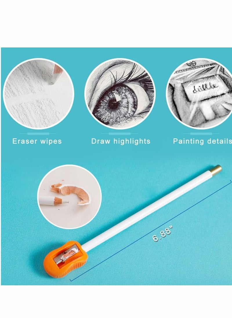 Y&D - Eraser Pencils Set for Artists, Wooden Sketch Pen Charcoal Drawings, Professional Highlight Painting Sketching, Fine Detail Beginners & Students Limner, 6Pcs - Image 1
