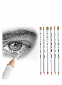 Y&D Eraser Pencils Set for Artists, Wooden Sketch Pen Charcoal Drawings, Professional Highlight Painting Sketching, Fine Detail Beginners & Students Limner, 6Pcs  - Image 1