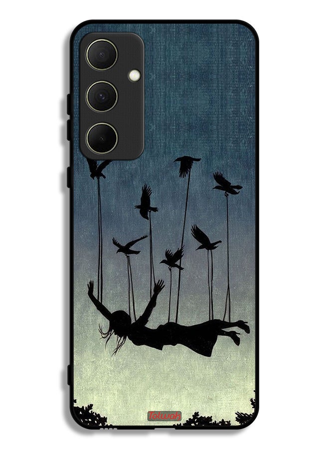 Tolwak Samsung Galaxy A35 5G Protective Case Cover Birds Holding Fallen Girl - Image 1