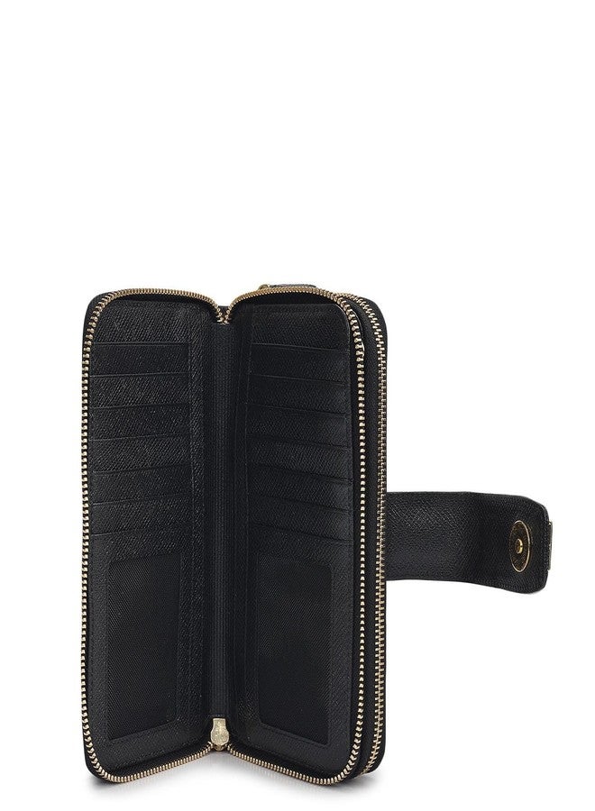 Da Milano Premium Leather Wallet for Women | Multi Compartment Travel Wallet - Black (LSW-10251A) - Image 5