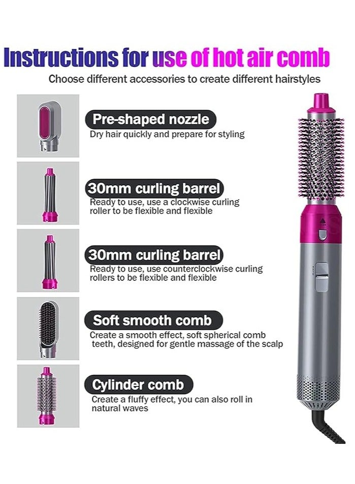 general 5-in-1 Multi-Purpose Hot Hair Brush with Hair Dryer and Curling Iron, Volumizing Straightener, Rotating Hair Brush Style, Comb Styling, Curling Iron Hot Air Style, Hair Dryer Diffuser - Image 4