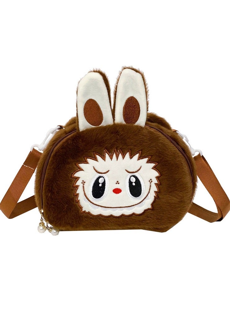 لابوبو حقيبة كتف مائلةحقيبة ظهر كرتونية حقيبة دمية محشوة للنقودحقيبة مدرسية مزدوجة الأشرطة