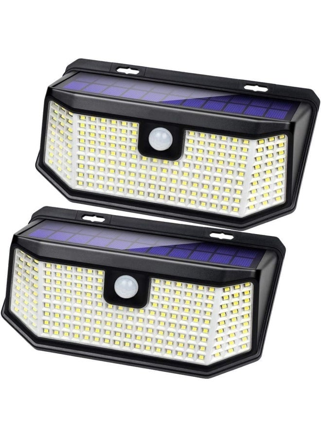 Aootek Solar Lights Outdoor 182 Leds 2500Lm Solar Motion Sensor Lights Ip65 Waterpro Of With Wide Anglefor Patio Garden Garage Yard Front Door 2Pack - Image 1