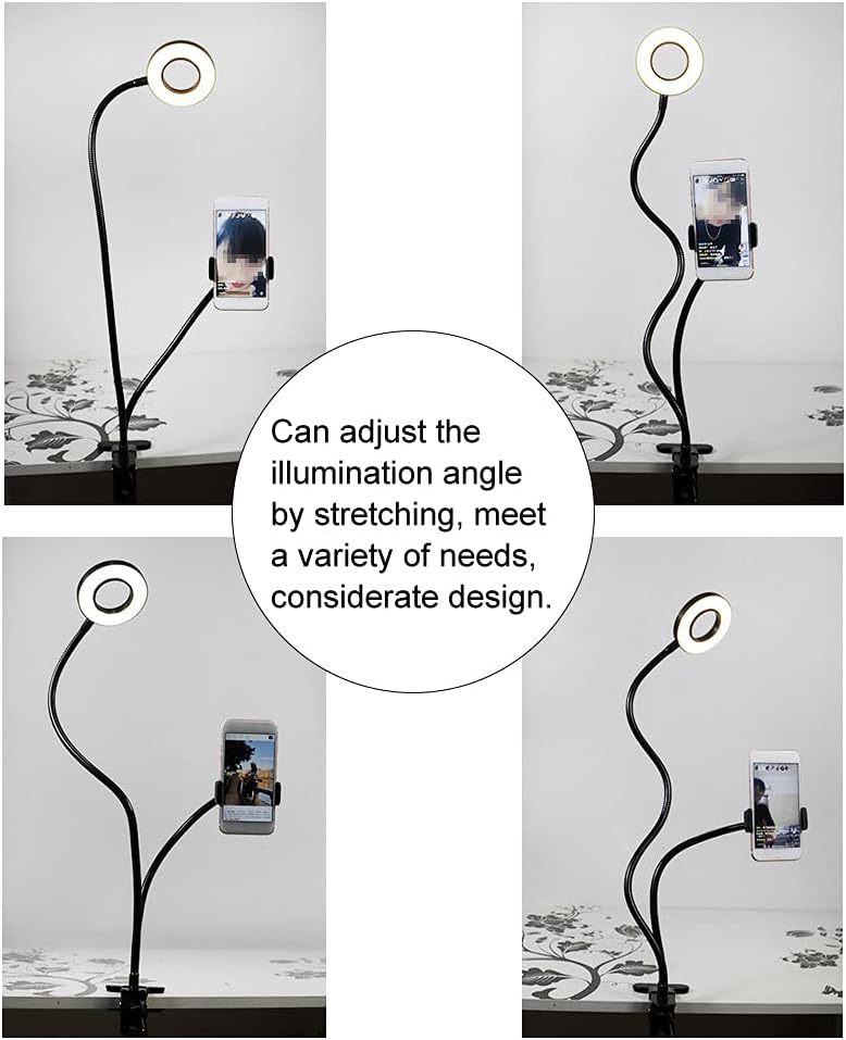 Folding LED Light High Brightness Tattoo Lamp, Adjustable Clip On Nail Art Lamp with 3 - Level Brightness and Dual Color Temperature for Tattoo Artists and Home Use - Image 5