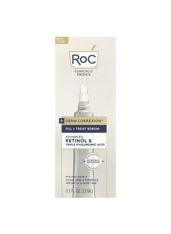 RoC - RoC, Derm Correxion®, Fill + Treat Serum, Advanced Retinol & Triple Hyaluronic Acid, 0.5 fl oz (15 ml) - Image 1