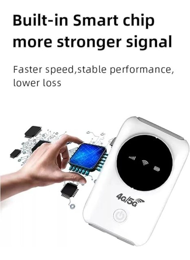 general Mobile Router, 4G LTE 5G Hotspot 300Mbps Modem, Up to 10 Devices, SIM Slot, 3200 MAh Battery, Travel Portable Devices, Business Trip, Outdoor（R603-E） - Image 5