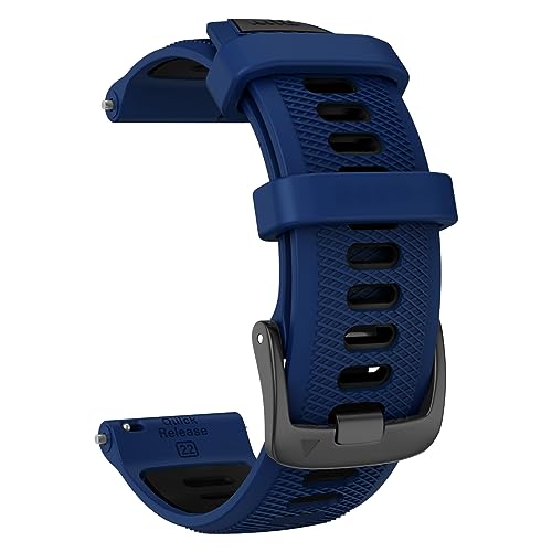 ISABAKE 22mm Watch Strap for Forerunner 255 Music/Forerunner 265, Silicone Quick Release Replacement Band for Garmin Venu 2/Vivoactive 4/Samsung Galaxy Watch 3 45mm - Image 1