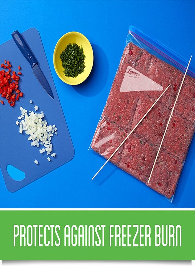 Ziploc Quart Food Storage Freezer Bags, Grip 'n Seal Technology for Easier Grip, Open, and Close, 38 Count, Pack of 3 (114 Total Bags) - Image 2