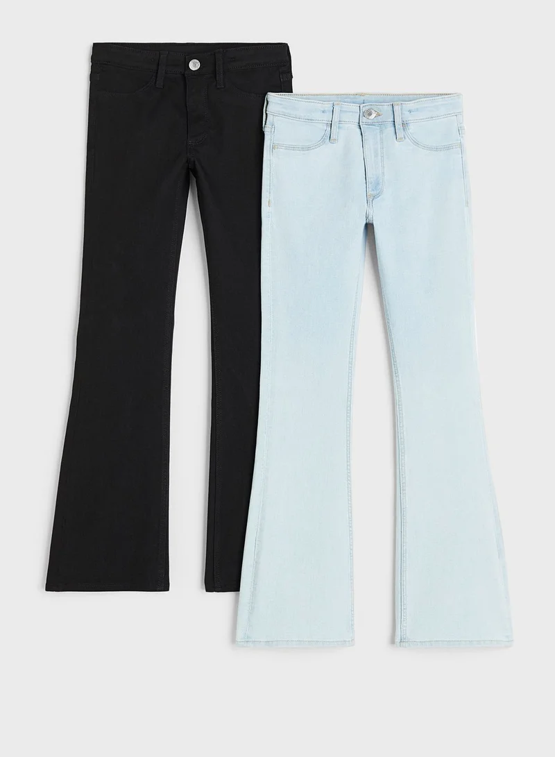 اتش اند ام مجموعة بناطيل جينز عدد 2