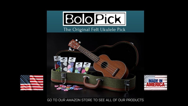 BoloPick أوتار اليوكوليلي، باقة 12 من بولوبيك، وصفة أصلية، أوتار سوداء مصنوعة من الفelt لليوكوليلي، الجيتار، الباس، الأوتوهارپ، البانجو - Image 5