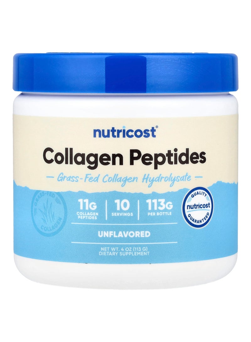 Grass-Fed Collagen Peptides, Unflavored, 4 oz (113 g)