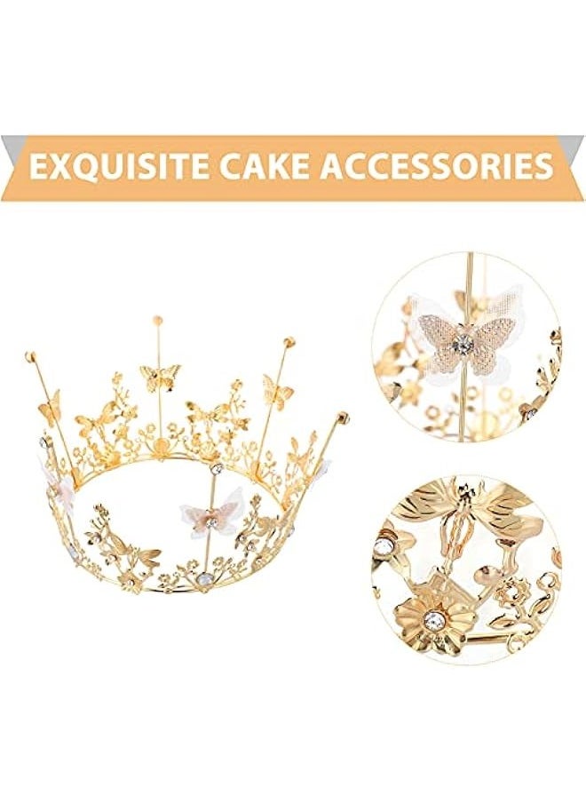 Generic 1pc Birthday Cake Decoration Female Birthday Accessory Crown Women Wedding Headdress Crafts for Wedding Party Children's Table Decoration Birthday Bridal Headdress  - Image 3