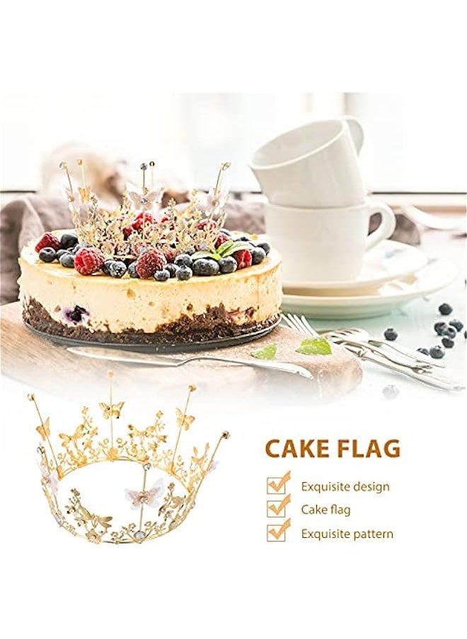 Generic 1pc Birthday Cake Decoration Female Birthday Accessory Crown Women Wedding Headdress Crafts for Wedding Party Children's Table Decoration Birthday Bridal Headdress  - Image 2
