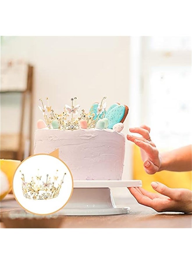 Generic 1pc Birthday Cake Decoration Female Birthday Accessory Crown Women Wedding Headdress Crafts for Wedding Party Children's Table Decoration Birthday Bridal Headdress  - Image 4