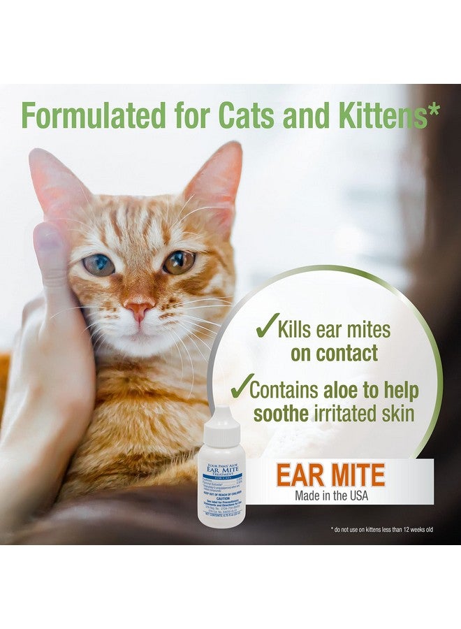 Four Paws Healthy Promise Soothing Aloe Ear Mite Remedy Solution for Cats, Odor Reducing & Itch Relief, 0.75 Fl. Oz. - Image 2