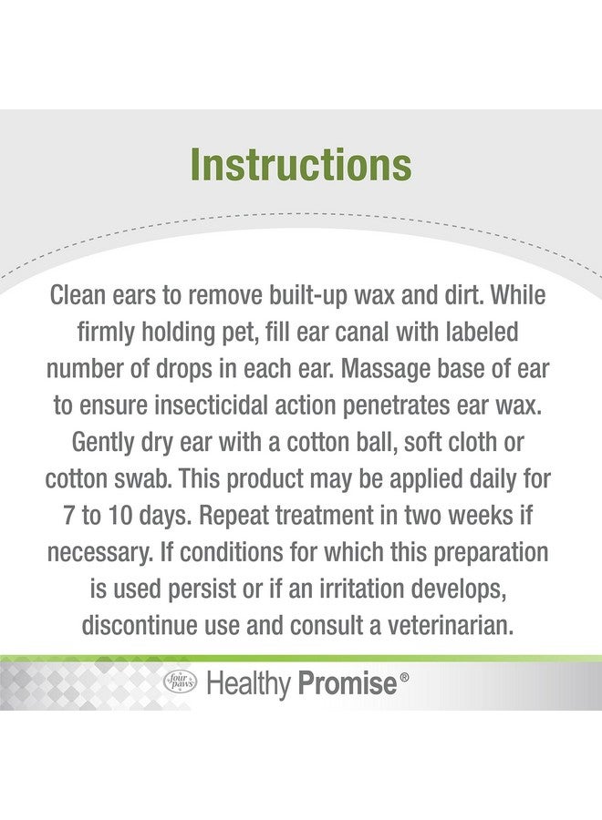 Four Paws Healthy Promise Soothing Aloe Ear Mite Remedy Solution for Cats, Odor Reducing & Itch Relief, 0.75 Fl. Oz. - Image 4