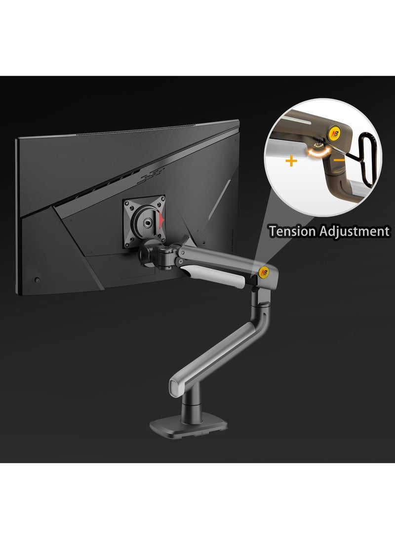 NB NORTH BAYOU Ergonomic Monitor Arm – Supports 27–50” Flat, Curved & Ultra-Wide Screens – Heavy-Duty up to 18kg – VESA 75/100mm - Image 3