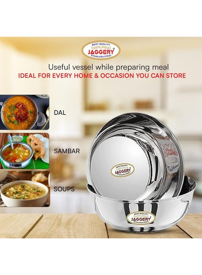 JAGGERY Stainless Steel Katora Set,Big Bowl Rust Proof,Useful as Mixing Bowl or Serving Donga (Pack of 2, 1000 ml) - Image 3
