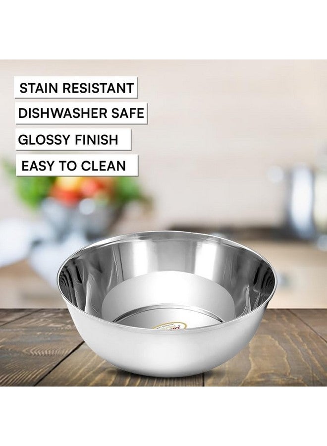 JAGGERY Stainless Steel Katora Set,Big Bowl Rust Proof,Useful as Mixing Bowl or Serving Donga (Pack of 2, 1000 ml) - Image 4