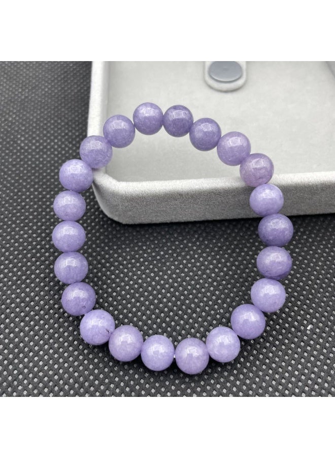 Goolsky سوار من الحجر الطبيعي - خرز بنفسجي لافندر، مقاس 8 مم - Image 1