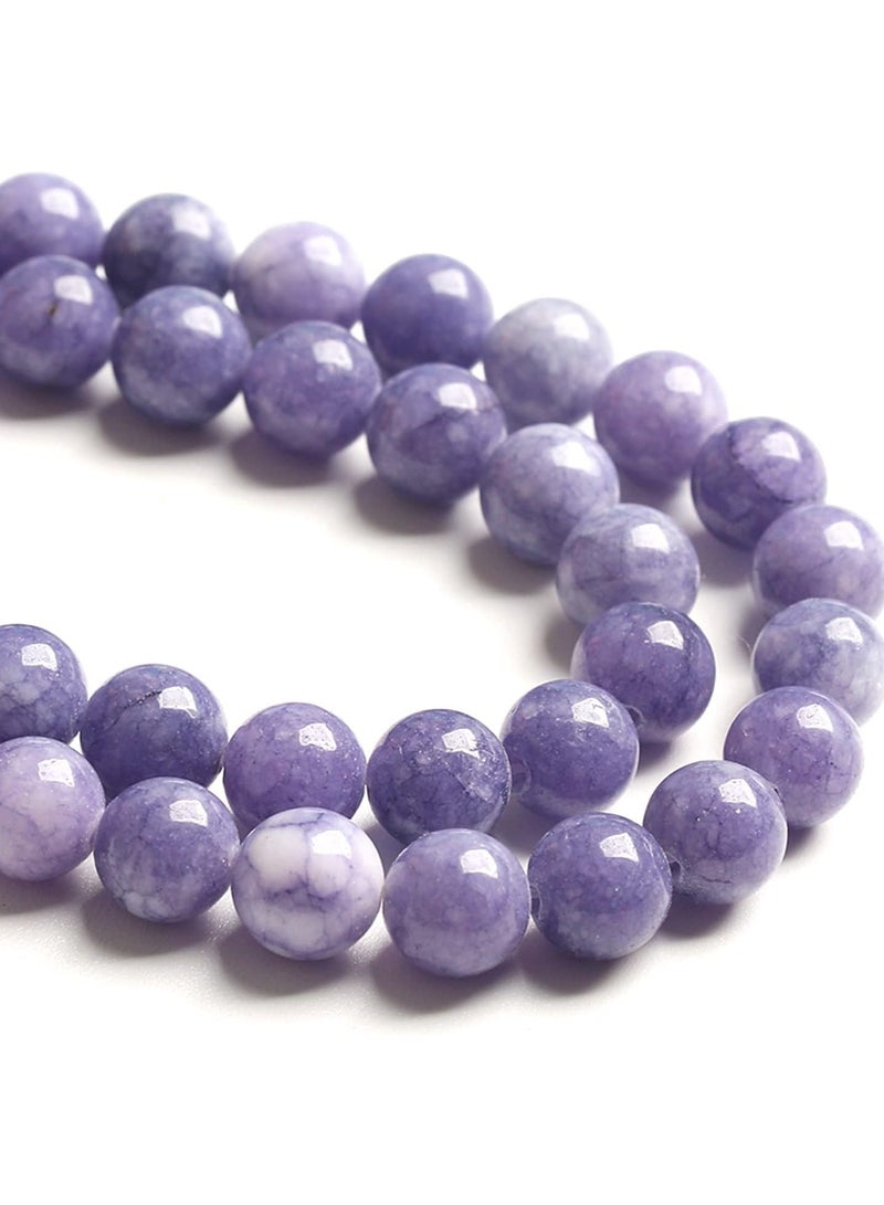 Goolsky سوار من الحجر الطبيعي - خرز بنفسجي لافندر، مقاس 8 مم - Image 5