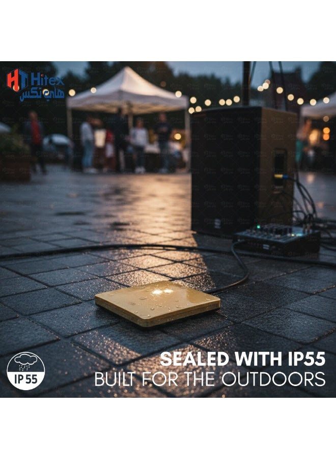 هيتكس صندوق كهرباء أرضي منبثق من هايتكس جيفكس مزود بمقبس ومفتاح | لمسة نهائية ذهبية لامعة | مقبس كهربائي أحادي الفتحة بقوة ١٣ أمبير مع مفتاح | مقاوم للماء أ ب٥٥ | مقبس أرضي مخفي للاستخدام المنزلي والمكتبي والتجاري - Image 4