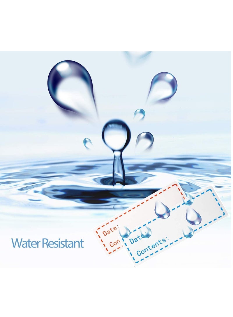 SYOSI 250pcs Removable Freezer Labels, 1 x 3 Inch Food Storage Stickers, Refrigerator Freezer Paper Label Easy Clean Leaves No Residue, 2 Color Food Labels Roll - Image 3