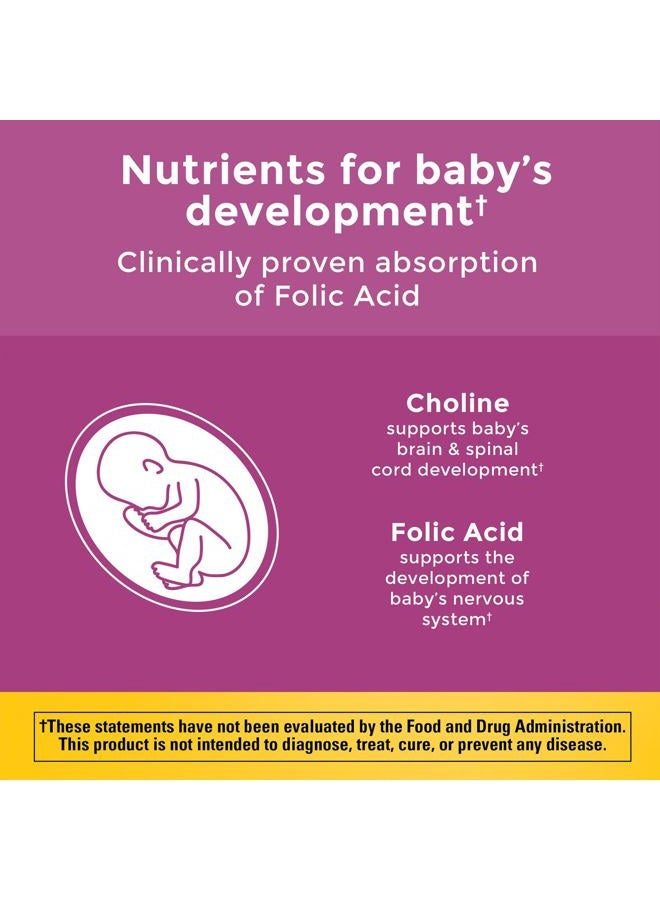 Nature Made جومي prenatal مع DHA وحمض الفوليك، مكمل الفيتامينات والمعادن للحمل للدعم الغذائي اليومي، 60 جومي، إمداد لمدة 30 يومًا - Image 2