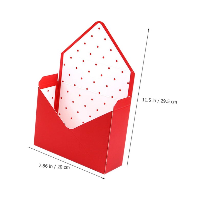 10pcs Floral Envelope Boxes Foldable with Basket Design for Wedding Bouquet Flower Packaging - Image 3
