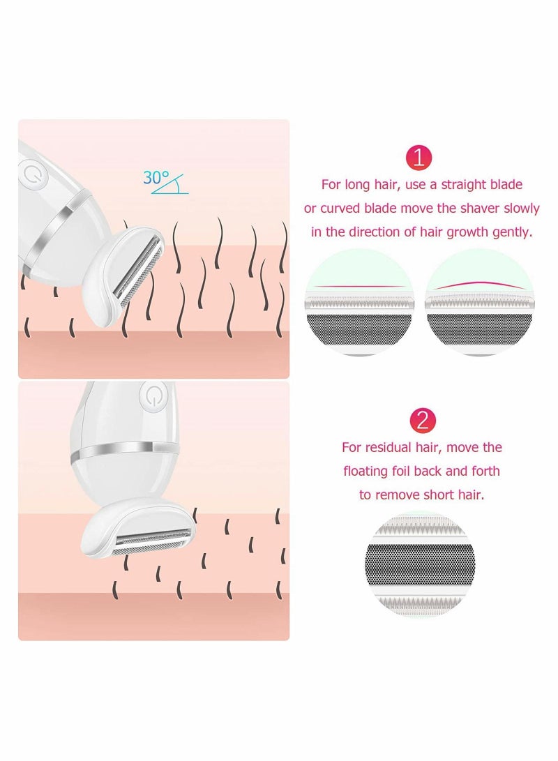 SYOSI Electric Razor for Women 3 in 1 Womens Shaver Leg Hair Wet and Dry Rechargeable Body Removal Arm Underarm Area USB Painless - Image 5