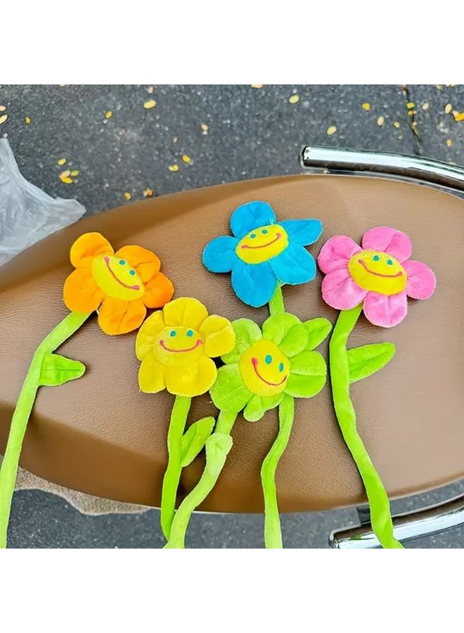 Orange Sunflower Twist Decoration For Bicycle Motorcycle Car Handle Creative Gift - Image 3