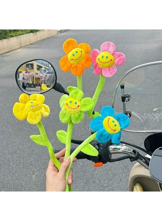 Orange Sunflower Twist Decoration For Bicycle Motorcycle Car Handle Creative Gift - Image 1