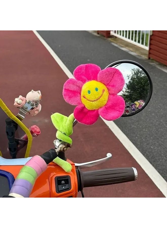 Orange Sunflower Twist Decoration For Bicycle Motorcycle Car Handle Creative Gift - Image 4