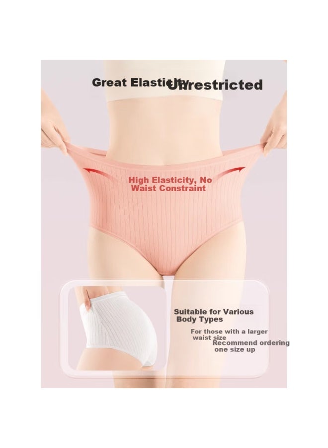 Dr.chu 5-pack Pure Cotton Colored Disposable Underwear For Women, Sterilized, No-wash, Daily-use, Colorful, For Pregnant Women And Menstruating Ladies, Size L - Image 3