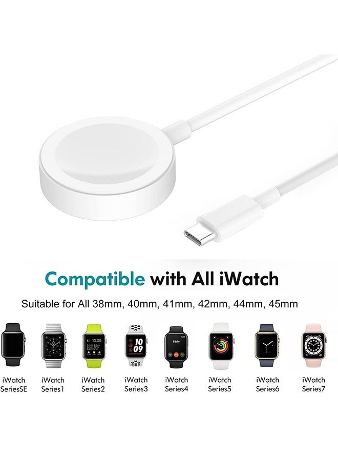 Tersely 1M/3.3ft USB C Type-C Charger Cable Compatible for Apple Watch iWatch Series 9/ SE 8 /Ultra/Ultra 2/6/5/4/3/2/1,38/40/41/42/44/45mm - Image 2