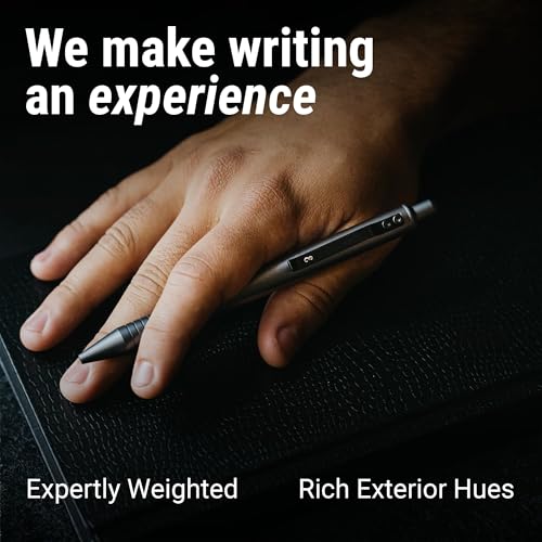 Everyman Grafton Full Click Refillable 0.7mm Gel Ink Pen, Crimson | Sleek Anodized Aluminum EDC Pen with Deep Grooved Grip | Smooth Writing Pocket Pen for Office, Travel, Gifting & Daily Use - Image 3