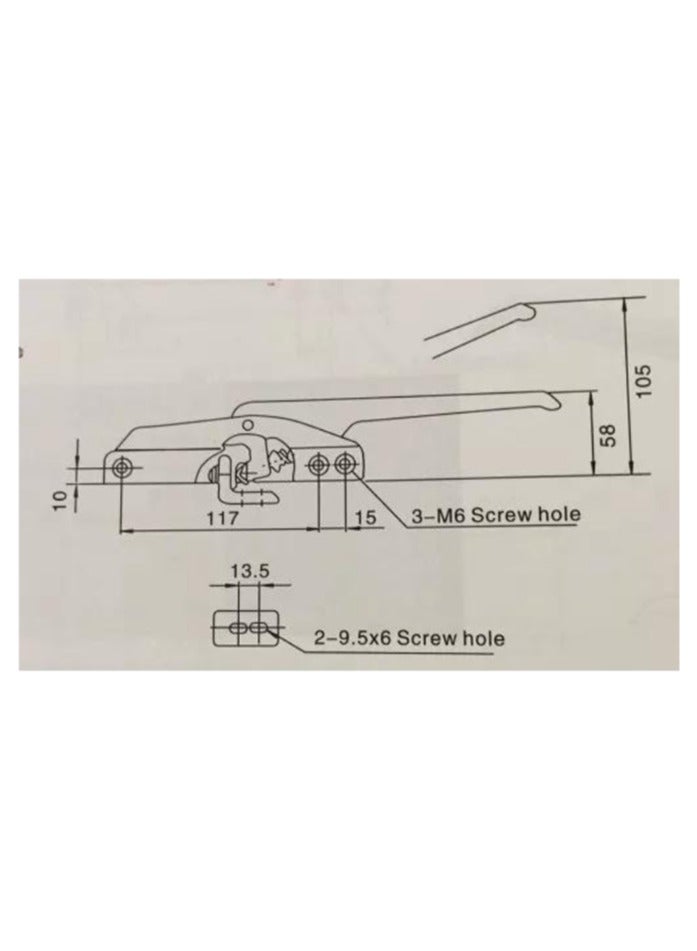 مزلاج ميكانيكي Edgemount مع قفل CT-1200 عالي الضغط - Image 5