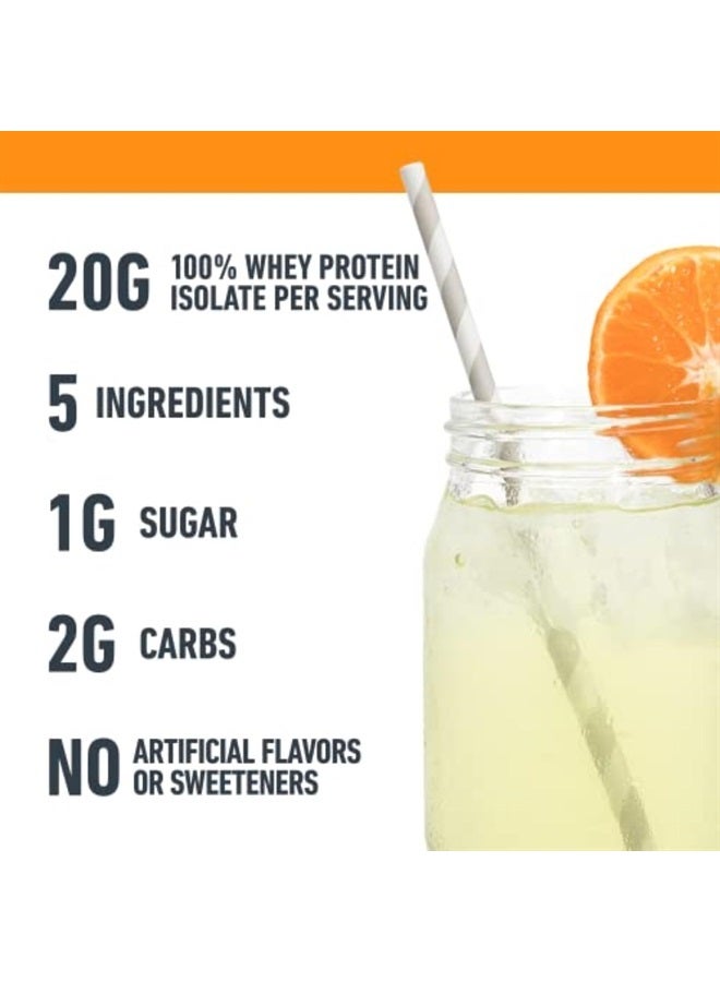 Isopure مسحوق البروتين، بروتين مصل اللبن المعزول، مزيج مشروب التعافي بعد التمرين، خالٍ من الغلوتين وبدون إضافة سكر، مشروبات منقوعة بنكهة الليمون والحمضيات، 16 وجبة، 0.88 رطل - Image 5