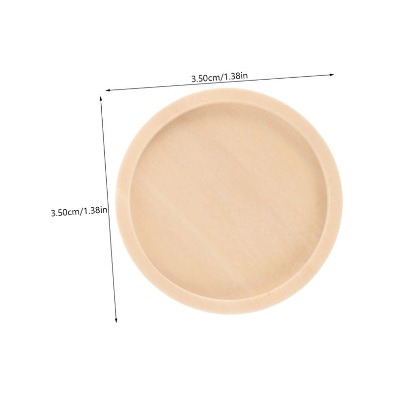 50 Pcs Round Wooden Bezel Pendant Trays For Jewelry Making Vintage Wood Craft Bases - Image 3
