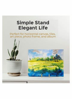 Excefore 2 Pcs Book Display Rack Iron Art Display Stand Plate Dish Photo Holder Stand Picture Frames for Wedding Home Store  - Image 4