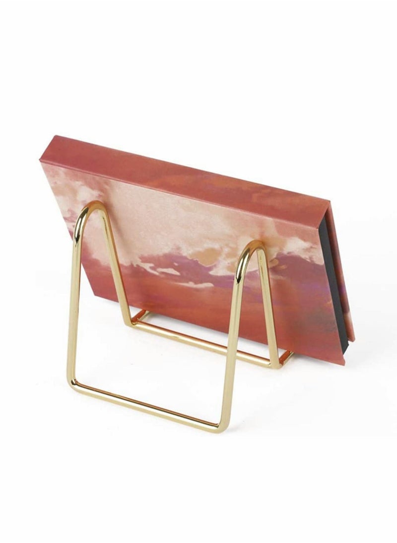 Excefore - 2 Pcs Book Display Rack Iron Art Display Stand Plate Dish Photo Holder Stand Picture Frames for Wedding Home Store - Image 1