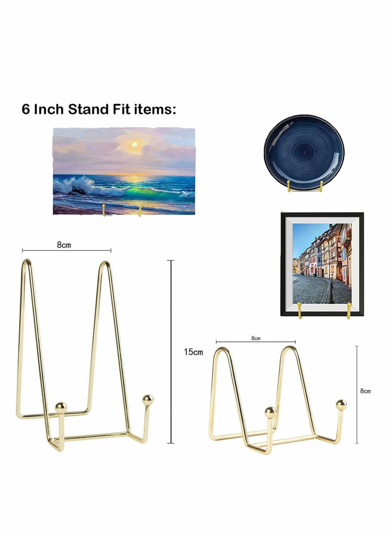 Excefore - 2 Pcs Book Display Rack Iron Art Display Stand Plate Dish Photo Holder Stand Picture Frames for Wedding Home Store - Image 1