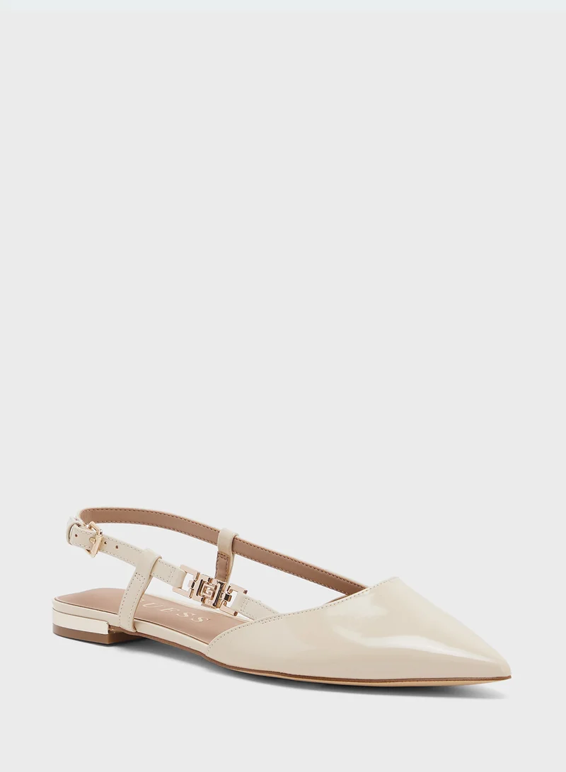 جس Close Toe Ankle Strap Ballerinas