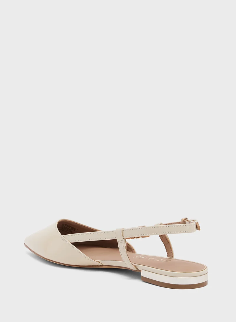 GUESS Close Toe Ankle Strap Ballerinas
