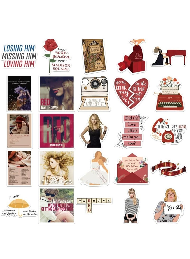 SOLARAE Top Female Pop Singer Album Music Stickers, Waterproof Vinyl Stickers for Teen Girls - Perfect for Water Bottles, Laptops, Phones, Skateboards, Bikes, and Party Favors. - Image 3