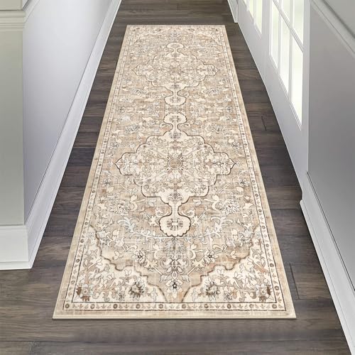 Pauwer Boho Hallway Runner Rug 2x6 Washable Entryway Area Rugs Non Slip Farmhouse Vintage Floor Mat Carpet Runner for Hallways Laundry Room Kitchen Bathroom Bedroom - Image 1